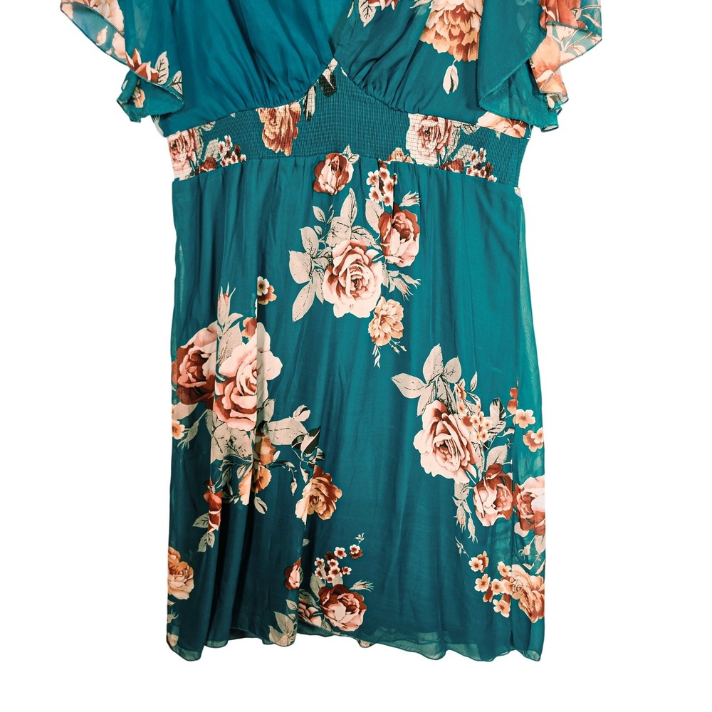New Baltic Born Dress Womens 3X Floral Smocked Waist Boho Cottagecore Midi - Picture 10 of 16